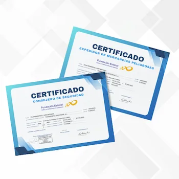 certificado transporte mercancías peligrosas